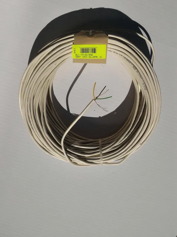 ELETTROSERVICE 50 METRI CAVO ALLARME SCHERMATO 4 CONDUTTORI DA 0,22 MM FA-04/B50 Nuovo Arrivo