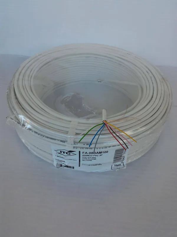 Compra Oggi Stesso ITC 100MT CAVO ALLARME SCHERMATO 8 CONDUTTORI SENZA ALIMENTAZIONE 8X0,22 MM FA-08BAM100