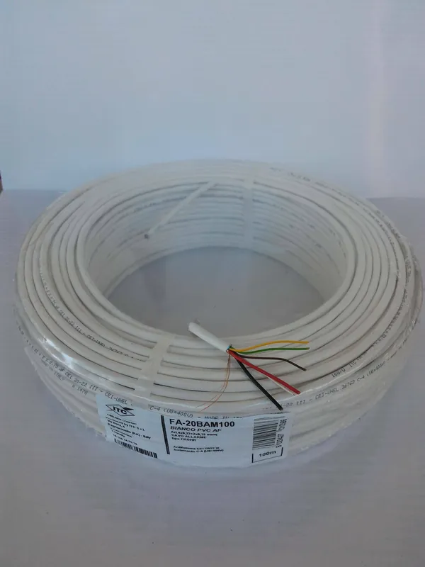 ITC 100MT CAVO ALLARME SCHERMATO 6 CONDUTTORI 4X0,22+2X0,75 FA-20BAM100 Nuovo Arrivo