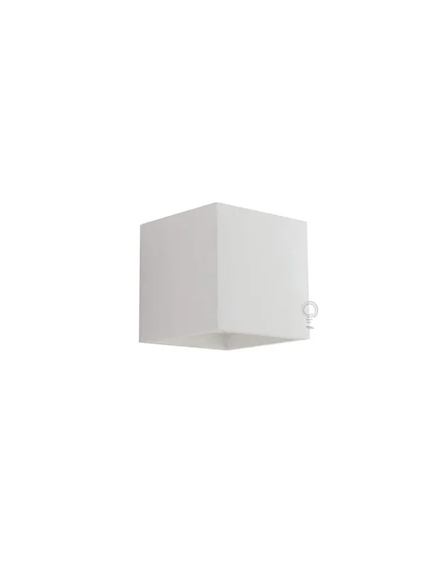 Applique a parete led rubik bianco gesso verniciabile 1xg9 220-240v Popolare