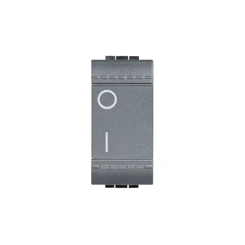 Prezzo Conveniente bticino living light interruttore bipolare 2 poli 16a 1 modulo antracite frutto bticino l4002n