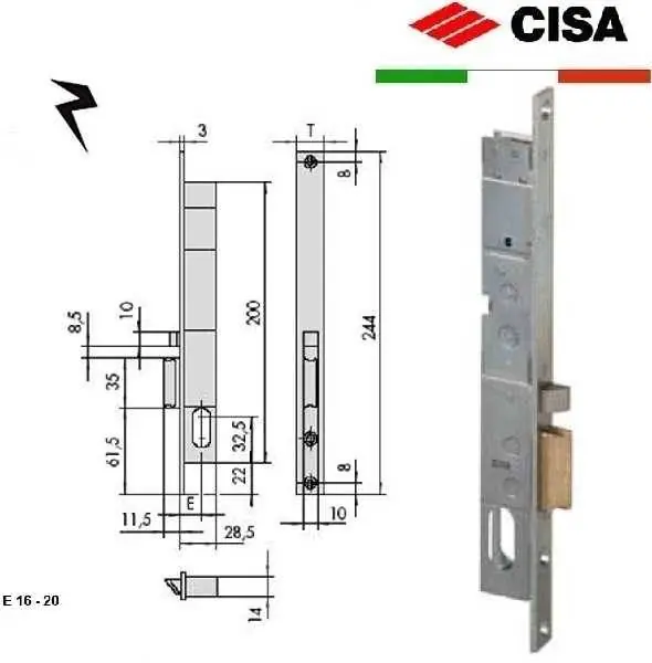 CISA 14020-18-1 DX SERRATURA ELETRICA DA INFILARE Compra Online