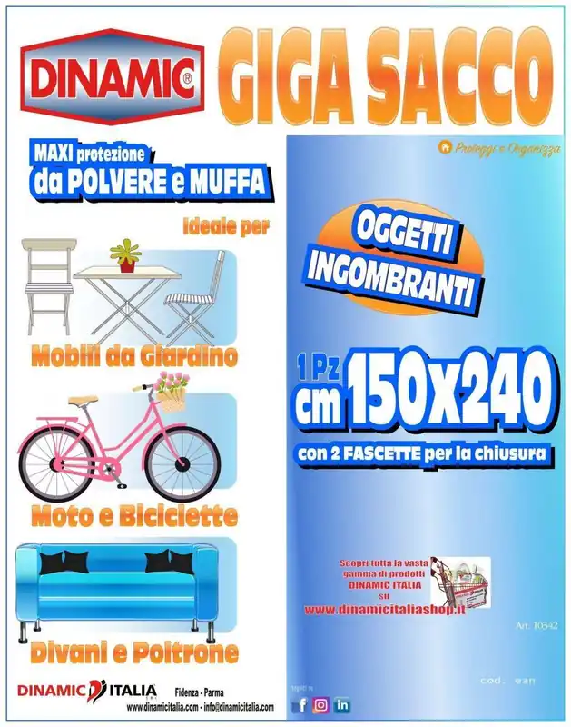 Prezzo Basso GIGA SACCO MAXI protezione da polvere e muffa 150x240cm