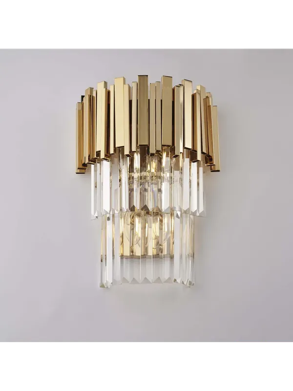 Applique classico lusso in cristallo 3 luci luxury design swarovsky lgt 207 Compra Adesso