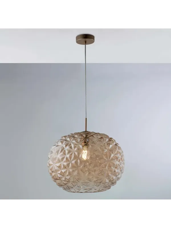 Lampadario a sospensione classico design vetro a 1 luce luxury lgt 198 Saldi