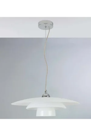 Spedizione Espresso Lampadario a sospensione moderno design vetro bianco a 1 luce luxury lgt 197