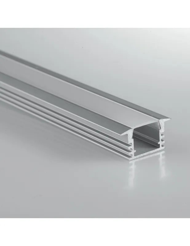 Profilo in alluminio luci led 200x17x12mm barra 2mt con cover opale incasso Professionale