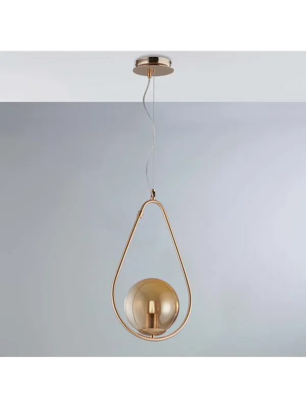 Reso Gratuito Lampadario a sospensione moderno oro satinato con sfere a 1 luce luxury lgt 167