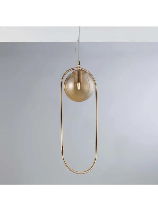 Lampadario a sospensione moderno oro satinato con sfere a 1 luce luxury lgt 165 Miglior Prezzo