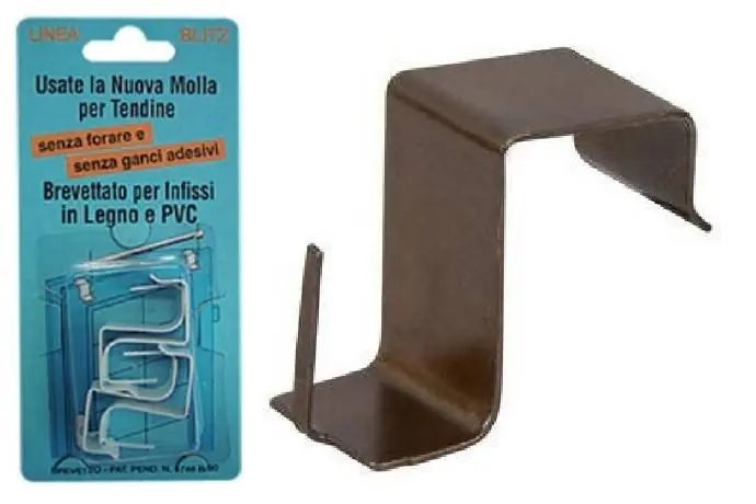 Prezzo Scontato REGGITENDA PER INFISSI LEGNO E PVC 4 pezzi MARRONE