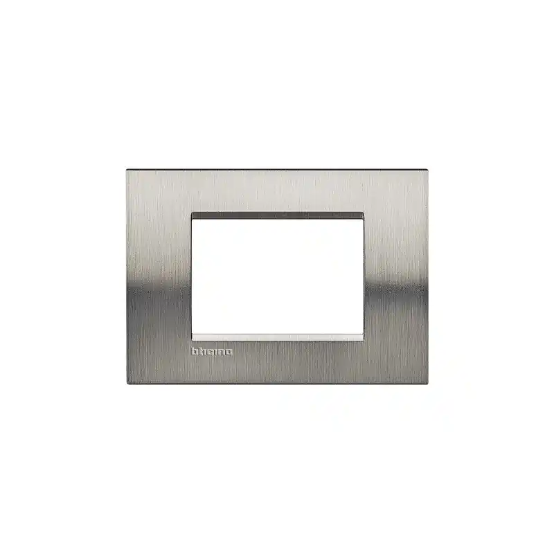 Offerta bticino living light placca 3 posti acciaio spazzolato mostrina cornice portafrutti incasso bticino lna4803acs