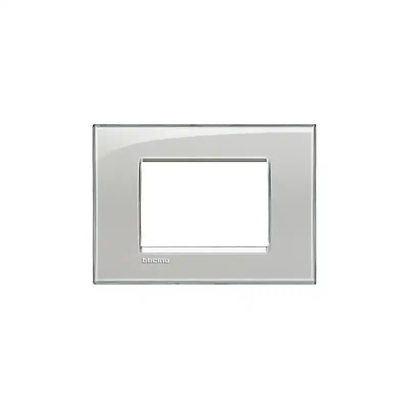 Ultimissimo Modello bticino living light placca 3 posti moduli grigio ghiaccio mostrina cornice portafrutti incasso bticino lna4803kg