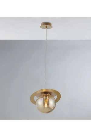 Ultima Occasione Lampadario moderno oro satinato con sfera a 1 luce luxury lgt 160