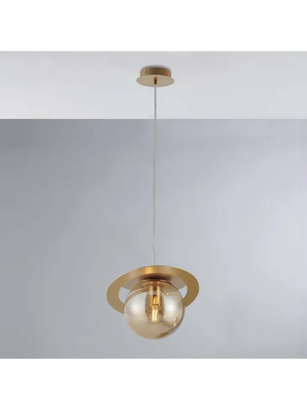 Ultima Occasione Lampadario moderno oro satinato con sfera a 1 luce luxury lgt 160