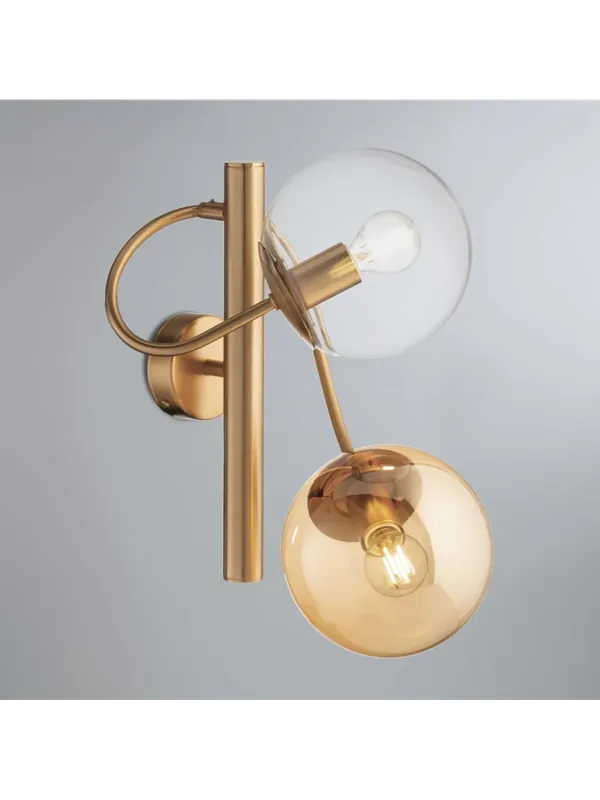Quantità Limitata Applique moderno oro satinato con sfera a 2 luci luxury lgt 152