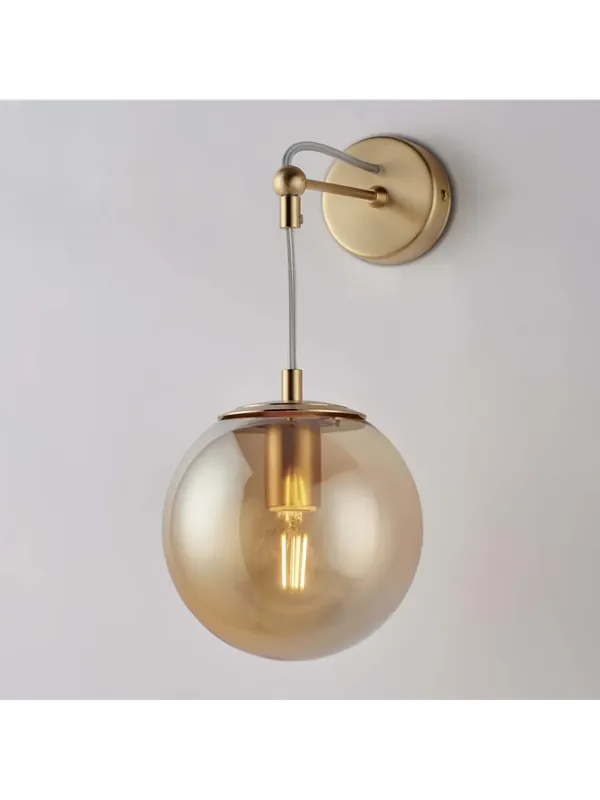 Applique moderno oro satinato con sfera a 1 luce luxury lgt 151 Ultima Occasione