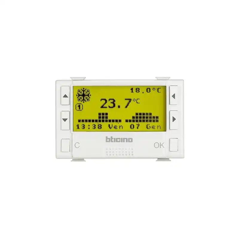 bticino matix cronotermostato da incasso batterie giornaliero settimanale incasso bianco bticino am5721 Occasione