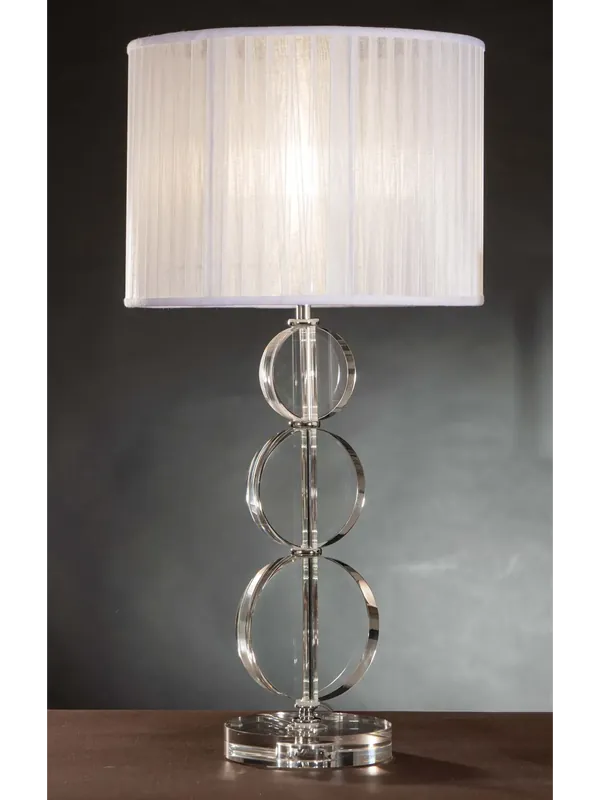 Lume grande da tavolo moderno in cristallo cromo design swarovsky coll. kr06 Sconto