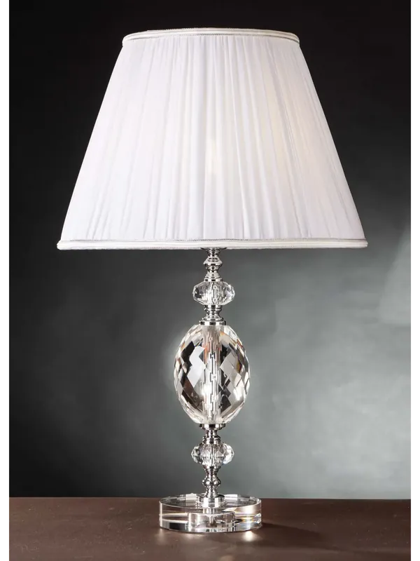 Prezzo Scontato Lume grande da tavolo contemporaneo in cristallo cromo design swarovsky coll. kr05