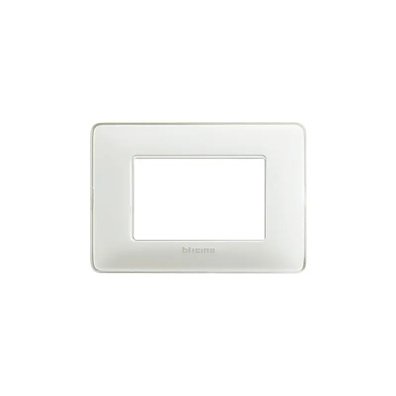bticino matix placca 3 posti moduli colors ghiaccio mostrina cornice portafrutto incasso bticino am4803cbn Compra Online