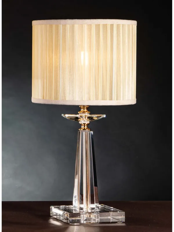 Lumetto da comodino classico in cristallo oro a 1 luce design swarovsky coll. marò Più Venduto