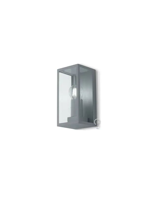 Applique in metallo da parete con diffusore in vetro 1xe27 ip44 Soddisfatti O Rimborsati