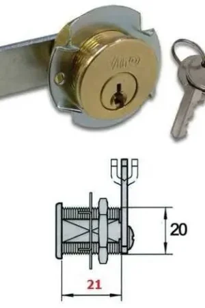 Ultimissimo Modello Viro 1053 serratura universale a levetta Ø 20mm, lunghezza 21mm