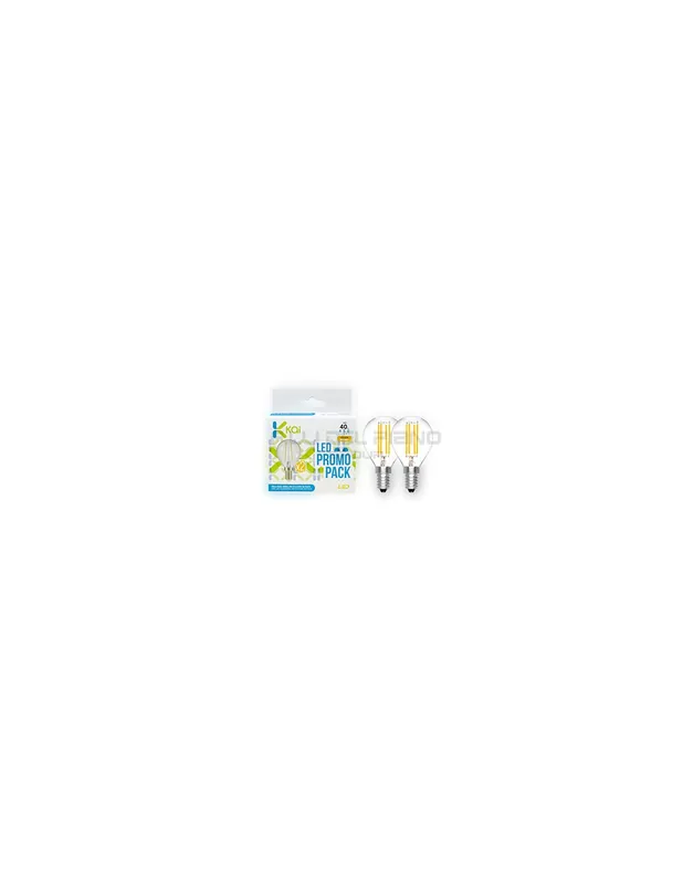 Lampadina sferica a led stick e14 luce calda k2700 4w bipack Offerta Speciale