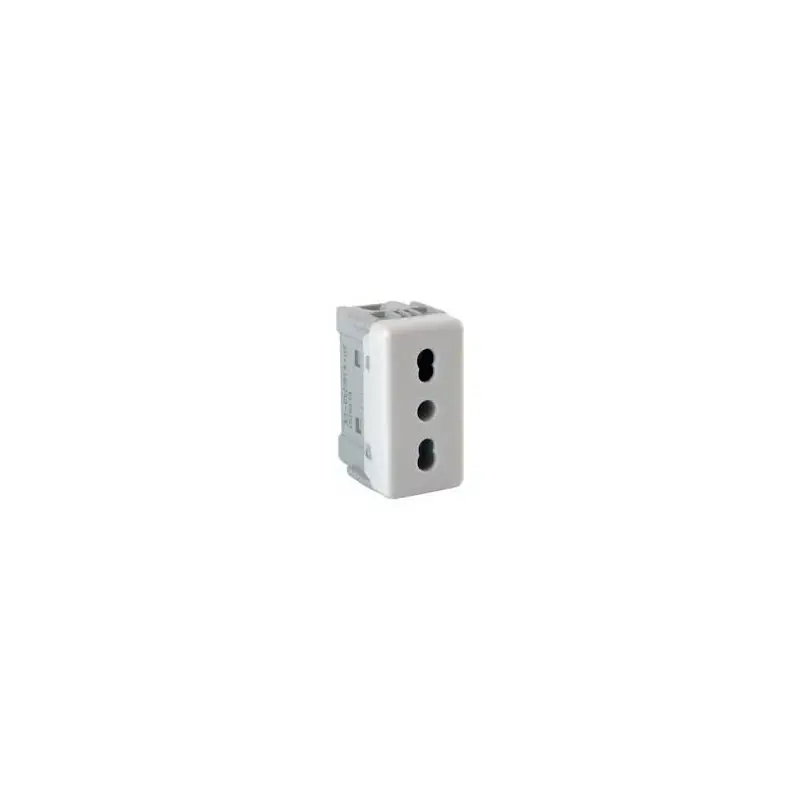 Saldi gewiss gw20203 presa 2p+t 16a bivalente standard italiano bianca 250v ac p11 p17 1 modulo system white GEWISS GW20203