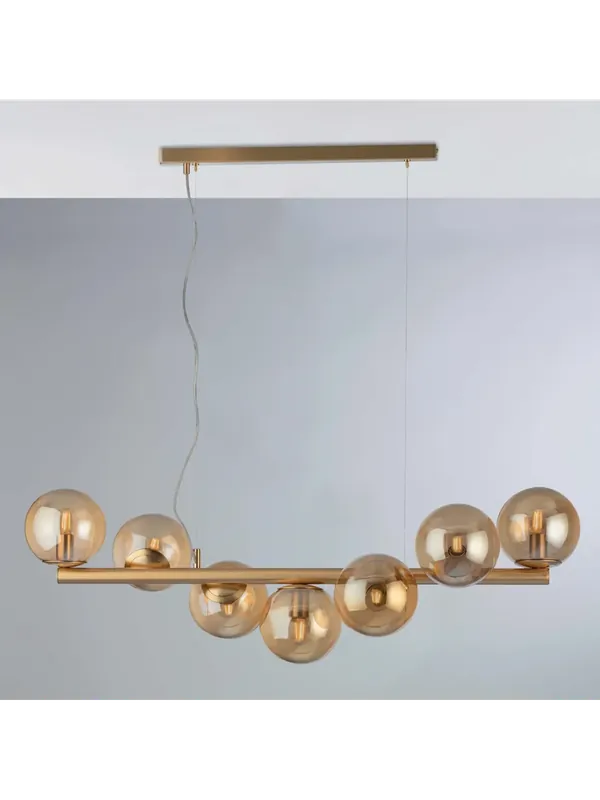 Offerta Lampadario moderno oro satinato con sfere a 7 luci luxury lgt 173
