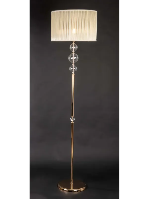 Prezzo Scontato Piantana lampada da terra classica in cristallo oro Design Swarovsky coll. creta
