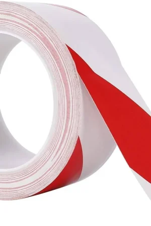 Solo Oggi Nastro segnaletico Bianco-Rosso adesivo telato 50mm x 25mt di alto spessore