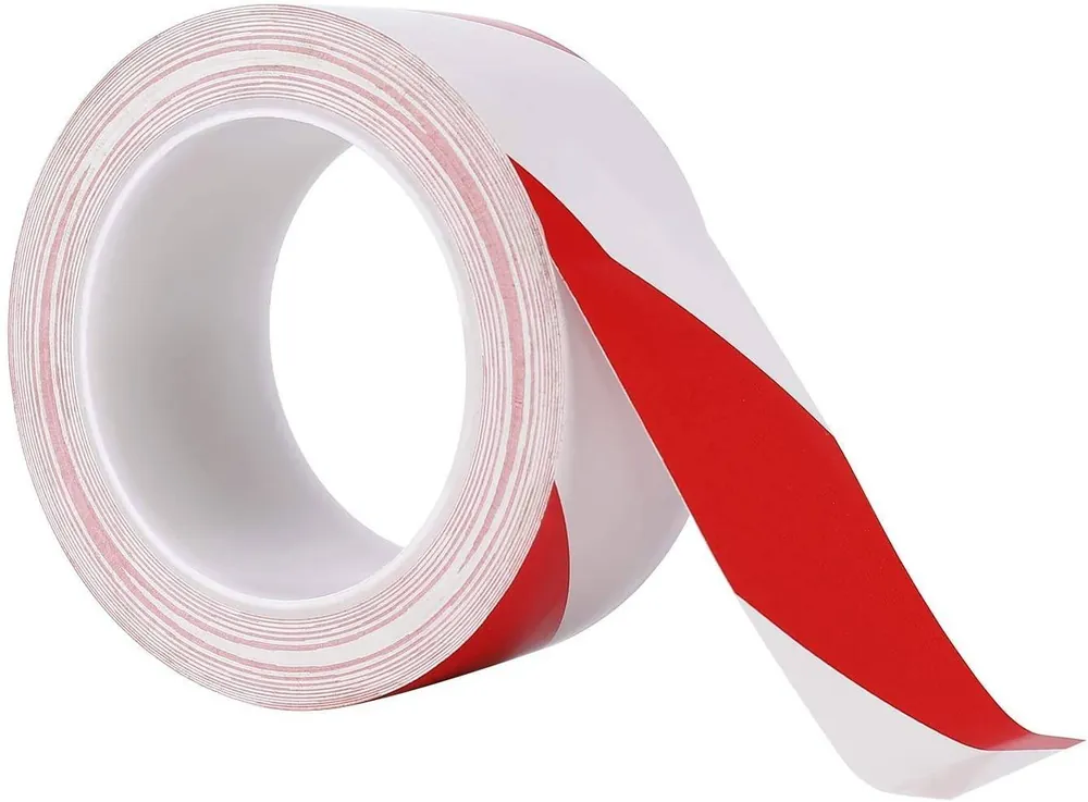 Solo Oggi Nastro segnaletico Bianco-Rosso adesivo telato 50mm x 25mt di alto spessore