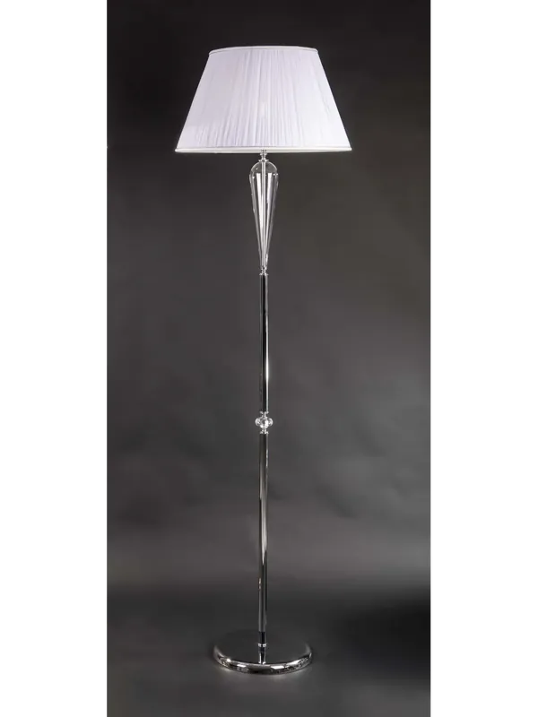 Piantana lampada da terra classica in cristallo cromato Design Swarovsky coll. sparta Affare