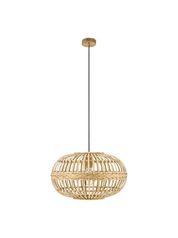 Lampadario rustico in metallo e legno naturale a 1 luce GL1921 Miglior Prezzo