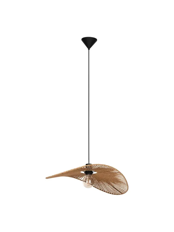 Soddisfatti O Rimborsati Lampadario a sospensione rustica in metallo nero e carta a 1 luce GL1913