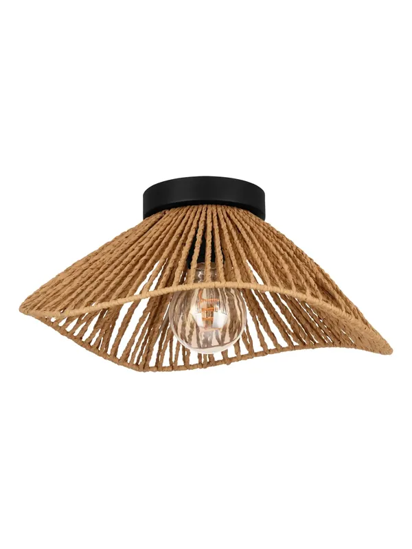Pagamento Sicuro Plafoniera rustica in metallo e carta a 1 luce GL1909