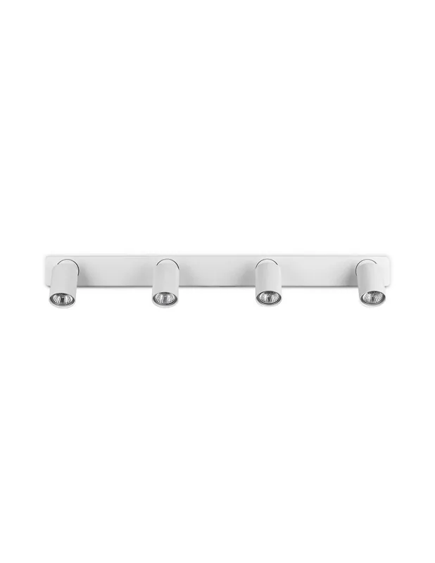 Economico Ideal Lux Rudy Pl4 Round plafoniera a faretti orientabili GU10
