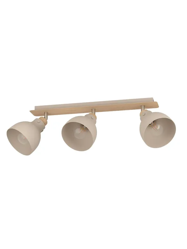 Plafoniera con faretti spot moderna design tortora a 3 luci GL1898 Offerta Speciale