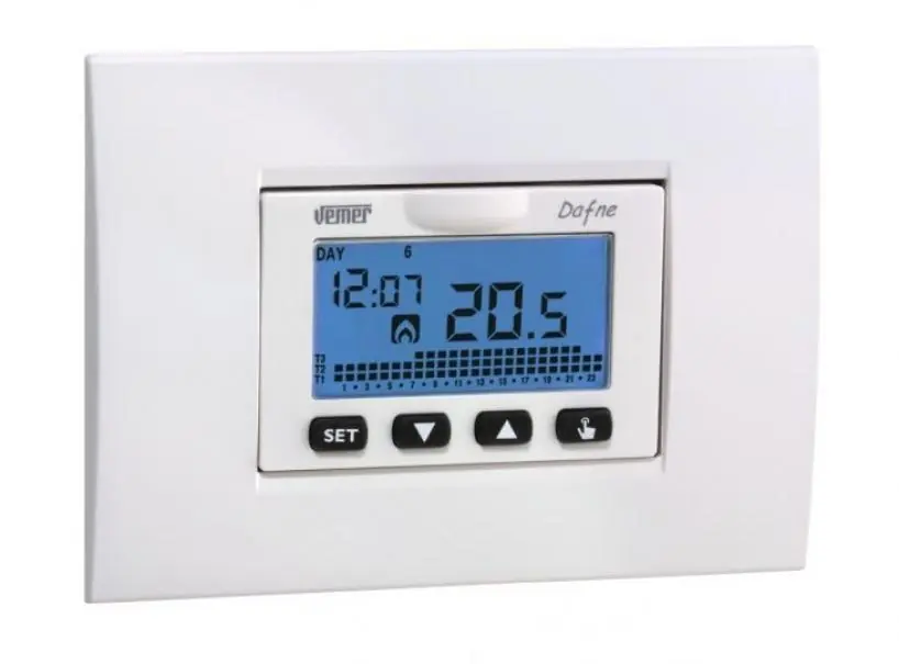 Acquista Ora VEMER CRONOTERMOSTATO DAFNE INCASSO VN166500-bianco/grigio