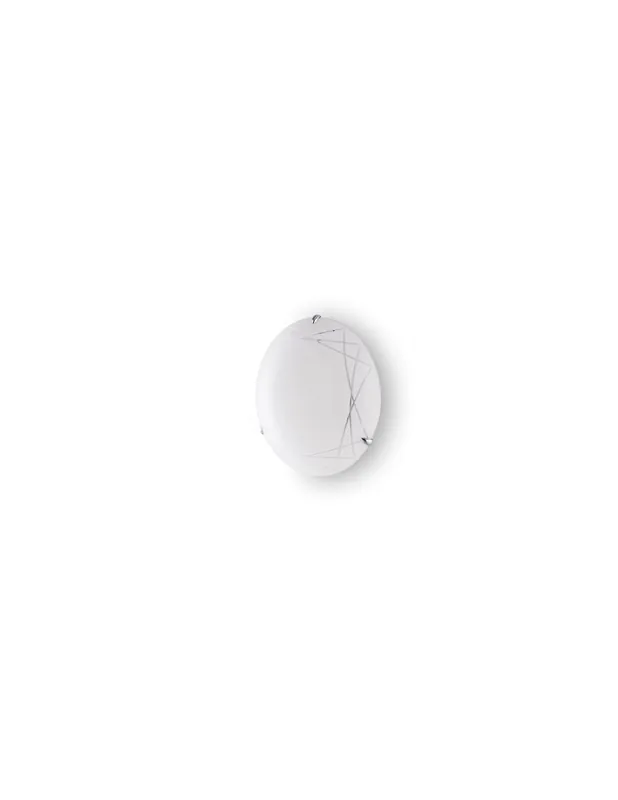 Reso Gratuito Plafoniera in vetro lavorato paradise d.40 3xe27 60w colore bianco