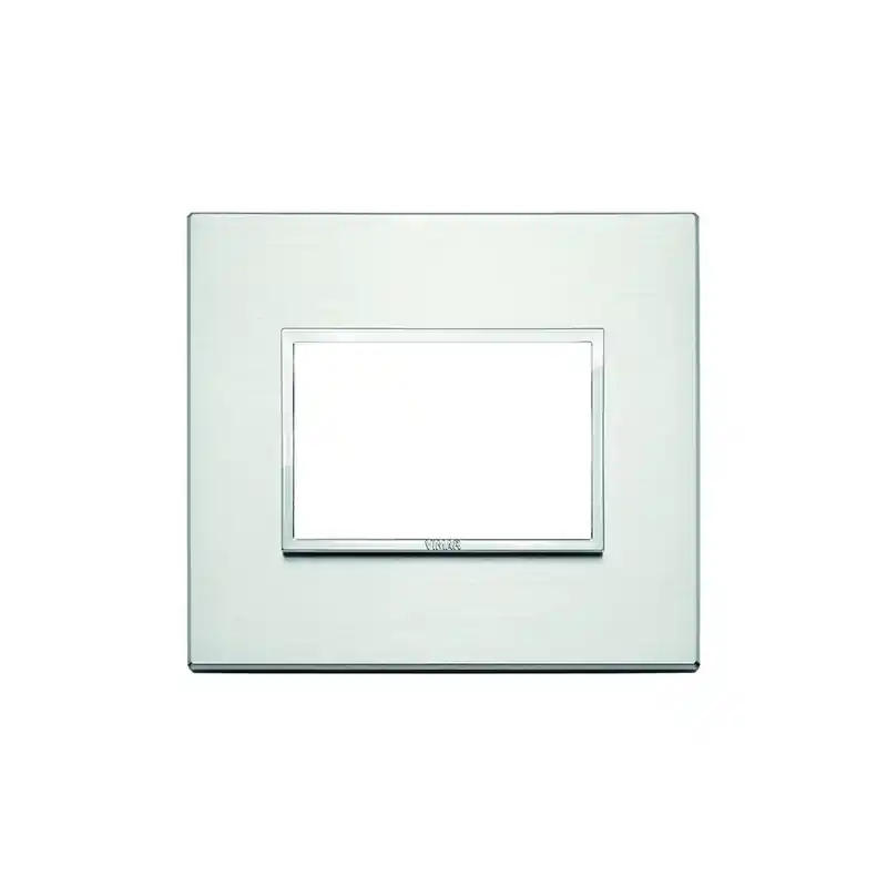 Pagamento Sicuro vimar eikon evo placca 3moduli alluminio brillante mostrina vimar 21653.01