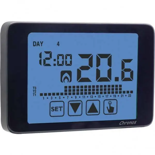 Prezzo Ridotto VEMER CRONOTERMOSTATO CHRONOS COLORE NERO TOUCH VE452900