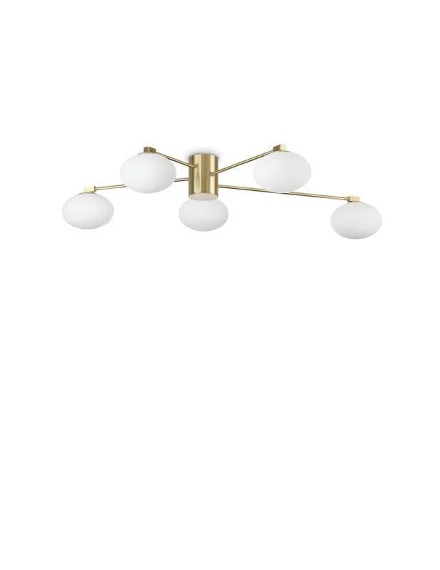 Bestseller Ideal Lux Hermes PL5 D90 lampada da soffitto a 5 luci con bracci in metallo