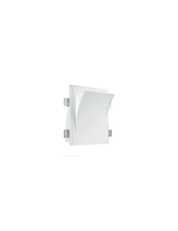 Applique da parete incasso in gesso verniciabile 2 x E14 Nuovo Arrivo