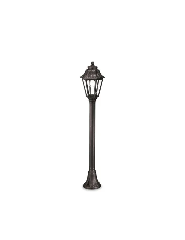 Miglior Prezzo Ideal Lux Dafne Pt1 lampioncino classico da giardino Nero H110