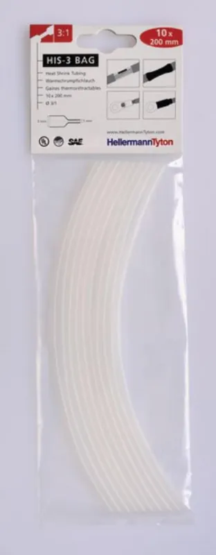 Offerta Limitata HELLERMANN TYTON GUAINA TERMORESTRINGENTE FINO A 3 1 BIANCA 308-30315