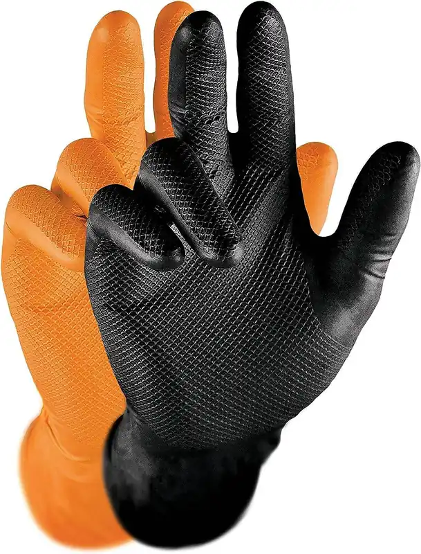 Compra Online Guanti monouso usa-getta in nitrile nero Grippaz 50 pezzi, Taglia M/8