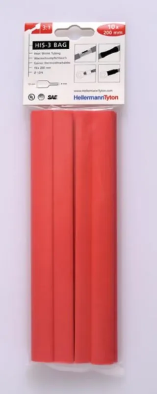 HELLERMANN TYTON GUAINA TERMORESTRINGENTE ROSSA FINO A 3 1 IN SACCHETTI 308-31211 Promozione