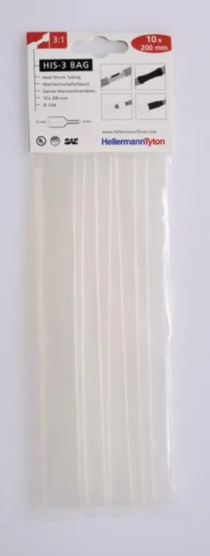HELLERMANN TYTON GUAINA TERMORESTRINGENTE TRASPARENTE FINO A 3 1 IN SACCHETTI 308-31215 Vendita Finale